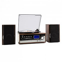 Auna Deerwood, stereo systém, gramofón, USB MP3 kódovanie, CD, kazeta, FM, AUX