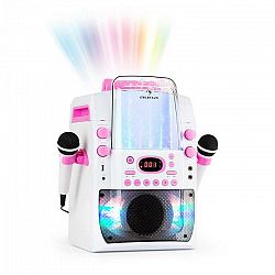Auna Kara Liquida BT karaoke zariadenie, svetelná show, vodná fontána, bluetooth, biela/ružová farba