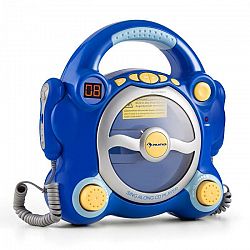 Auna Pocket Rocker, modrý, karaoke systém s CD prehrávačom, Sing A Long, 2 mikrofóny, batérie