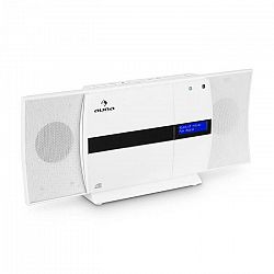 Auna V-20 DAB, vertikálny stereo systém, bluetooth, NFC, CD, USB, MP3, DAB+, biela farba