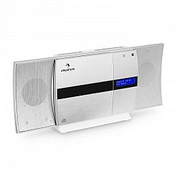 Auna V-20 DABvertikálne stereo zariadenie bluetooth NFC CD USB MP3 DAB+ strieborno-biela farba