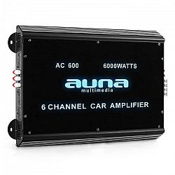 Auna-W2-Ac600, 6-kanálový zosilňovač do auta, 6000W