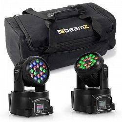 Beamz set svetelných efektov s transportnou taškou, 2 x moving-head LED-108