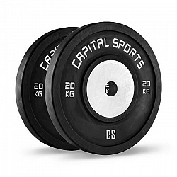 Capital Sports Inval, súťažné bumper kotúče, 50 mm, hliníkové jadro, 2 x 20 kg