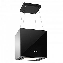 Klarstein Kronleuchter, 600m³/h, čierny, stropný digestor, závesný, LED, sklo, zrkadliace strany