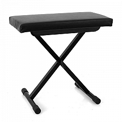 Malone Piano Bench, stolička ku klávesom, výškovo nastaviteľná, čierna