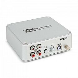Power Dynamics PDX015, phono predzosilňovač, softvér, USB 2.0 pripojenie, strieborný