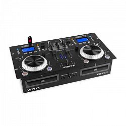 Vonyx CDJ500, DJ Workstation, 2 CD prehrávače, BT, 2 x USB, port, 2-kanálový mixér
